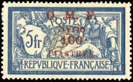 * 43+ 44 - 100pi. S/5F. Bleu Et Chamois. Surcharge Noire Et Rouge. TB. - Other & Unclassified