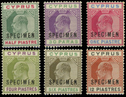 * SG#40s/42s+44s+45s - + 47s. 6 Values Optd ''SPECIMEN''. SUP. - Chipre (...-1960)