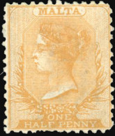 * SG#15 - 1/2p. Yellow-orange. VF. - Malta (...-1964)