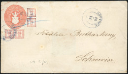 Obl. 1 + 8 - 2 Lettres Dont 1 Entier Postal. TB. - Mecklenburg-Schwerin