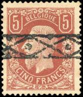 Obl. COB#37 - 5F. Brun-rouge. Type 1869. Obl. Centrale. Bon Centrage. TB. - Autres & Non Classés
