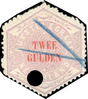 Obl. 12 - Timbres Télégraphe. TWEE GULDEN Lilas. Obl. B. - Autres & Non Classés