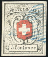 Obl. Zu#11 - Neuenburg, Farbfr. Und Breit- Bis überrandig Mit Kompl. Trennlinien Sichtbar Auf Drei Seiten, Dekorativ Und - Sonstige & Ohne Zuordnung