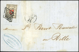 Obl. Zu#14 I - SUISSE 1850 POSTE LOCALE. Imprimé Local Genevois. Affranchi Avec 2 1/2 Rp. POSTE LOCALE Rouge Et Noir. Cr - Other & Unclassified