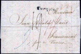 Obl. Lettre De 1826 De Constantinople à Destination De VERVIERS. Lettre Taxée à 14d. Et Frappée De La Marque "Turquie" E - Andere & Zonder Classificatie