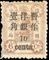 * Sc#34 - 10 Cents On 6cn. VF. - Autres & Non Classés