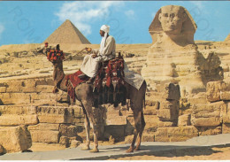 CARTOLINA  GIZA,EGITTO-THE SPHINX AND MYKERINOS PYRAMID-VIAGGIATA 1969 - Gizeh