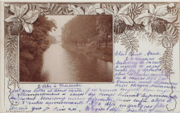 Vue Rivière  Bordée D'arbres - Cadre Fleuri - Carte Postale Ancienne - Sonstige & Ohne Zuordnung