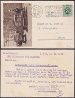 Belgique 1930 - Carte Postale Illustrée Siemens Liège Vers Eupen - 1929-1937 Heraldic Lion