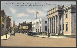 Manchester  New Hampshire - C.P.A. Hanover Street Showing  Different  Places - Uncirculated - Non Circulée - Nice Cars - Manchester