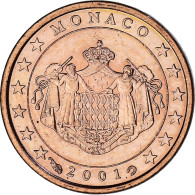 Monaco, Rainier III, Euro Cent, 2001, Paris, SPL, Cuivre Plaqué Acier - Monaco