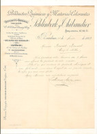 Vieux Papier - Espagne - Barcelona - Productos Químicos Y Materias Colorantes - Schliberg Y Thibaudier - Février 1889 - Spain