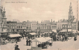 Pays Bas - Groote Markt Te Middelburg - Animé -  Carte Postale Ancienne - Middelburg