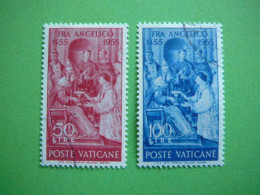 500 Years Of Fra Angelico Death Artist Painter Pope Sixtus II Frescos # Vatican Vatikan Vaticano 1955 Used #Mi. 233/4 - Used Stamps