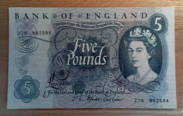 United Kingdom UK GB 5 Pound 1966-1970 Fforde Pounds - 5 Pounds