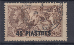 BRITISH LEVANT 1921 RE GIORGIO V 45 Pi. SU 2s.6d.N.48 USATO HIGH QUALITY - Levante Británica