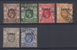 BRITISH HONK KONG 1922-27 6 VALORI N.18-23 USATI - Gebruikt