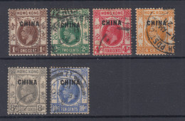 BRITISH HONK KONG 1922-27 6 VALORI N.18-23 USATI - Usados