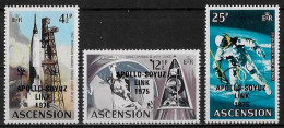 ASCENSION - ESPACE - APOLLO-SOYUZ -  N° 190 A 192 - NEUF** MNH - Other & Unclassified