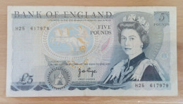 United Kingdom UK GB 5 Pound 1970-1980 Page Wellington Pounds - 5 Pounds