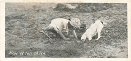 Enfants  - Bébé Et Son Chien - Dim :13,5/6,5cm -   Carte Postale Ancienne - Escenas & Paisajes