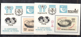 Argentina Hojas Bloque N ºYvert 18/19 ** FOOTBALL - Blokken & Velletjes