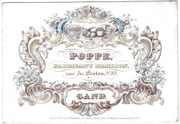 Belgique "Carte Porcelaine" , Porseleinkaart, Poppe, Fabricant D'amidon, Gand, Gent, Dim:127x88mm - Porcelaine