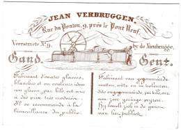 Belgique "Carte Porcelaine" , Porseleinkaart, Jean Verbruggen, Gand, Gent, Dim:103x72mm - Porseleinkaarten