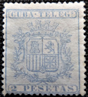 Espagne > Colonies Et Dépendances > Cuba Télégraphe 1875 Armoiries  Edifil N° 33 - Cuba (1874-1898)