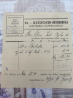 Facture Luxembourg, Roesgen-Nennig , Dommeldange 1941 - Luxembourg