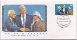 Israeli PM Yitzhak Rubin And PLO Leader Yasir Arafat Sign Middle East Peace Accord Arab Israel Conflict, Judaica, FDC - Judaisme