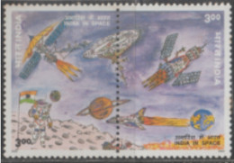 MINT STAMP FROM INDIA 2000 ON INDIA IN SPACE Se-tenant Stamps - Nuevos