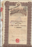 MANUFACTURE DE BUHL -HAUT-RHIN - LOT DE 3 ACTIONS DE CINQ CENT FRANCS - ANNEE 1924 - Textiles