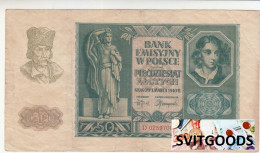 V POLAND 50 Zlotys 1940 - Poland