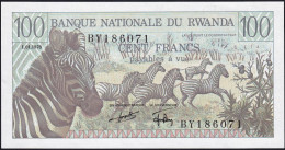 RWANDA / 100 Francs - Amafranga 01.01.1978 AU-UNC P.12 - Rwanda