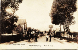 8176 -  Oise -   VAUMOISE  :  Route De CREPY  Animée    -  Circulée En 1912 - Vaumoise
