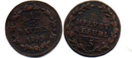 MA 25008 / République Helvétique 1/2 Batzen 1799 Bern TB+ - Andere & Zonder Classificatie