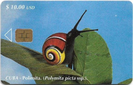 Cuba - Etecsa (Chip) - Polimita Snail, 06.2001, 10$, 30.000ex, Used - Cuba