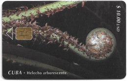 Cuba - Etecsa (Chip) - Helecho Arborescente, 08.1999, 10$, 20.000ex, Used - Cuba