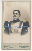 Photographie XIXe CDV Portrait D'un Militaire Cuirasse Photographe Primault Boidron Tours - Oorlog, Militair