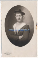 Photographie Début XXe Portrait D'un Militaire Marin Du Cuirassé Jean BART Photographe Robert Toulon - Anonymous Persons