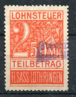 !!! FISCAUX D'ALSACE LORAINE, N°69 NEUF * - Unused Stamps