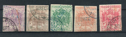 !!! FISCAUX D'ALSACE LORAINE, N°1/4 ET N°6 OBLITERES, LEGER PLI SUR N°2 - Used Stamps