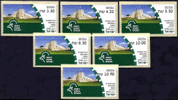 ISRAEL 2023 - National Parks In Israel - Antipatris Fortress At Tel Afek - 6 Rishon LeZion ATM # 326 Labels - MNH - Archéologie