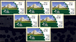 ISRAEL 2023 - National Parks In Israel - Antipatris Fortress At Tel Afek - 6 Tel Aviv ATM # 414 Labels - MNH - Archéologie