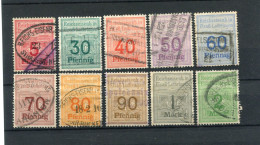 !!! FISCAUX D'ALSACE LORAINE, LETTRES DE VOITURE, SERIE N°76/85 OBLITEREE - Used Stamps