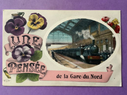 75       PARIS    Une Pensée De La Gare Du Nord   Très Bon état - Métro Parisien, Gares