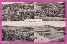 292884 / Germany DDR Klingenthal I. Sa., Aerial View Schwimmbad Building PC USED 1962 - 10+10 Pf. Walter Ulbricht  - Klingenthal