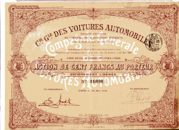 Compagnie Générale Des VOITURES  AUTOMOBILES - Cars