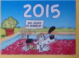 Petit Calendrier De Poche 2015  Partnerscard -  365 Jours De Bonheur Piscine Pétale Fleur - Petit Format : 2001-...